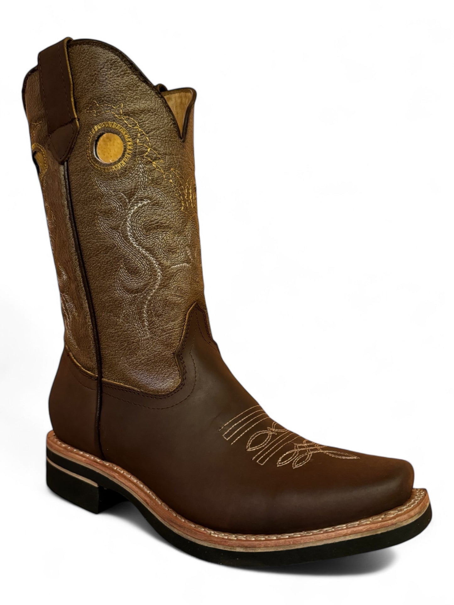 Bota Vaquera Rodeo Elegante Caballero Calidad Piel Texanas