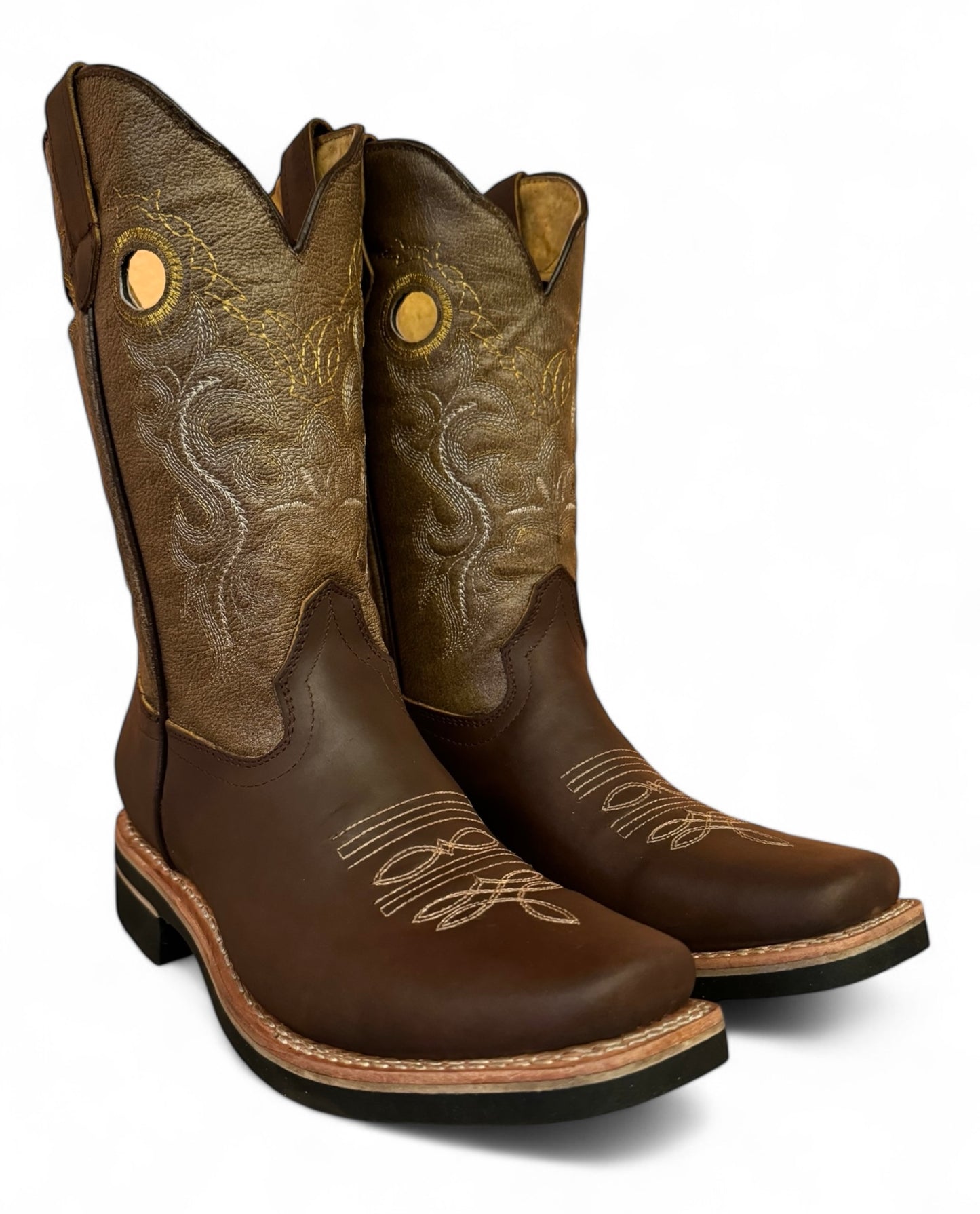 Bota Vaquera Rodeo Elegante Caballero Calidad Piel Texanas