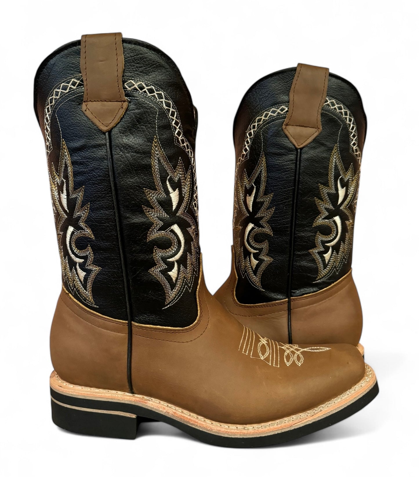 Bota Vaquera Rodeo Elegante Caballero Calidad Piel Texanas