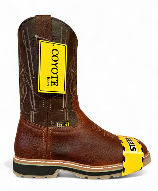 Bota Vaquera  Casco De Acero Piel Estilo Rodeo Caballero Cyt