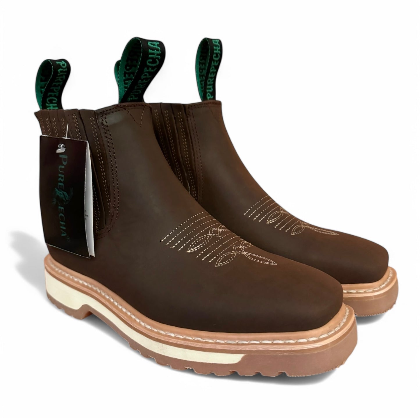 Botas Borceg0 Estilo Barbas Piel Genuina Purepecha Uso