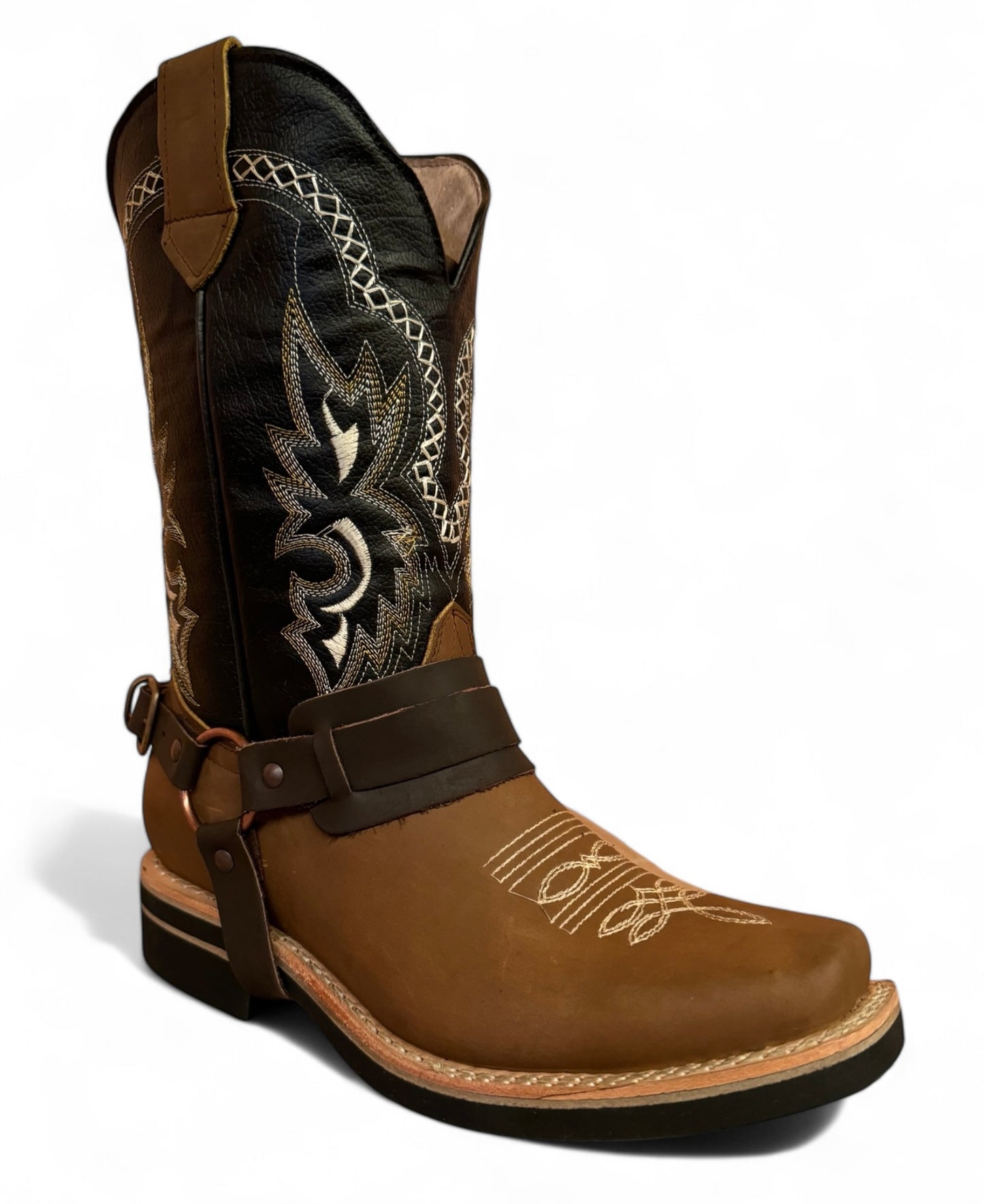 Bota Caballero Rodeo Vaquera En Piel Texanas Elegante Estilo