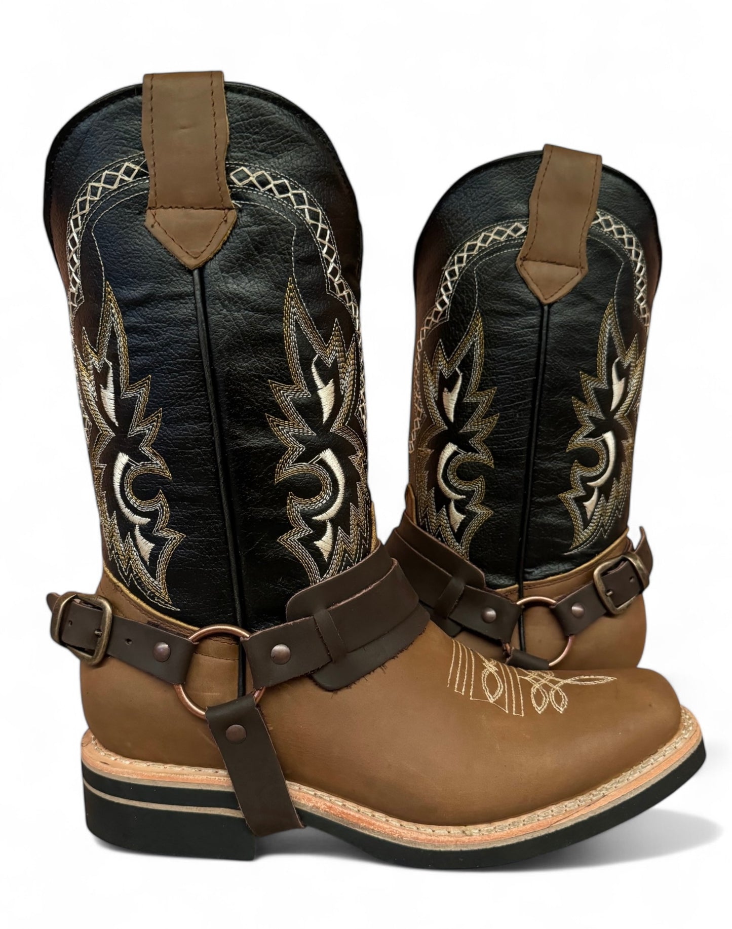 Bota Caballero Rodeo Vaquera En Piel Texanas Elegante Estilo