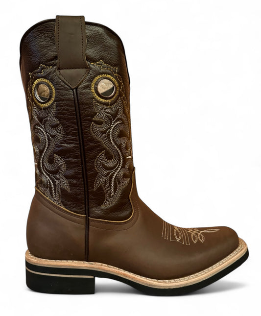 Bota Vaquera Rodeo Elegante Caballero Calidad Piel Texanas