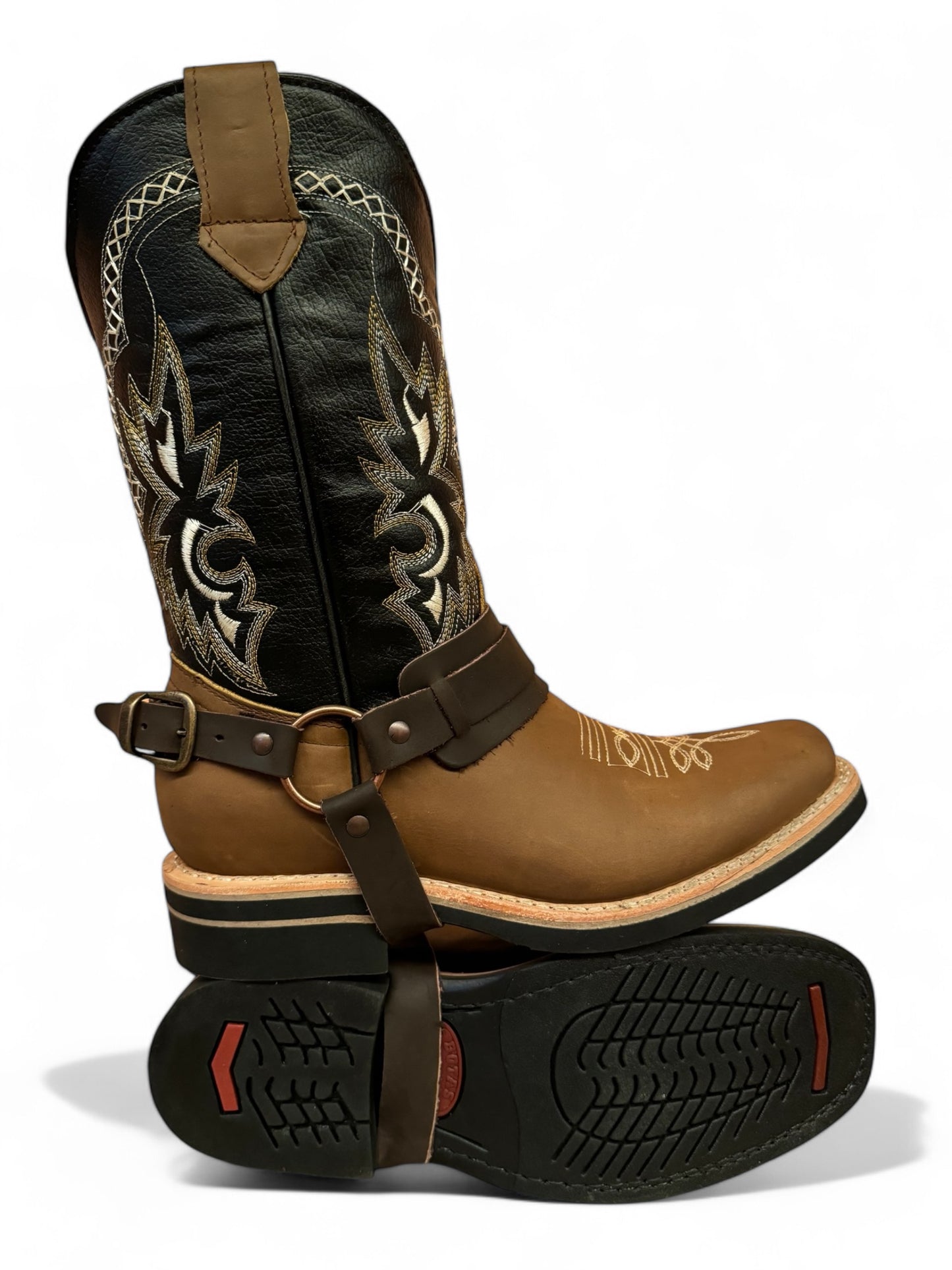 Bota Caballero Rodeo Vaquera En Piel Texanas Elegante Estilo