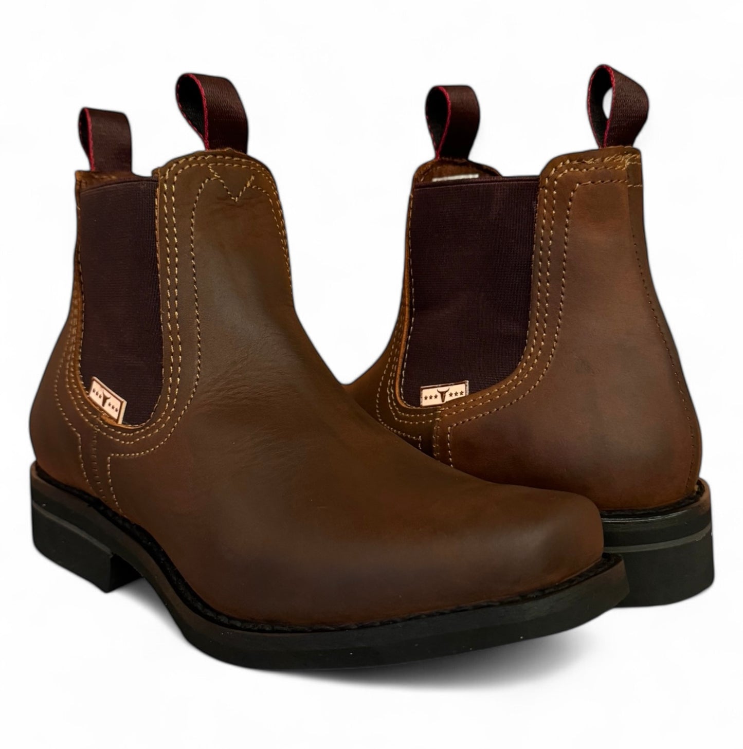 Bota Estilo Vaquero Rodeo Piel Caballero Elegante De Vestir