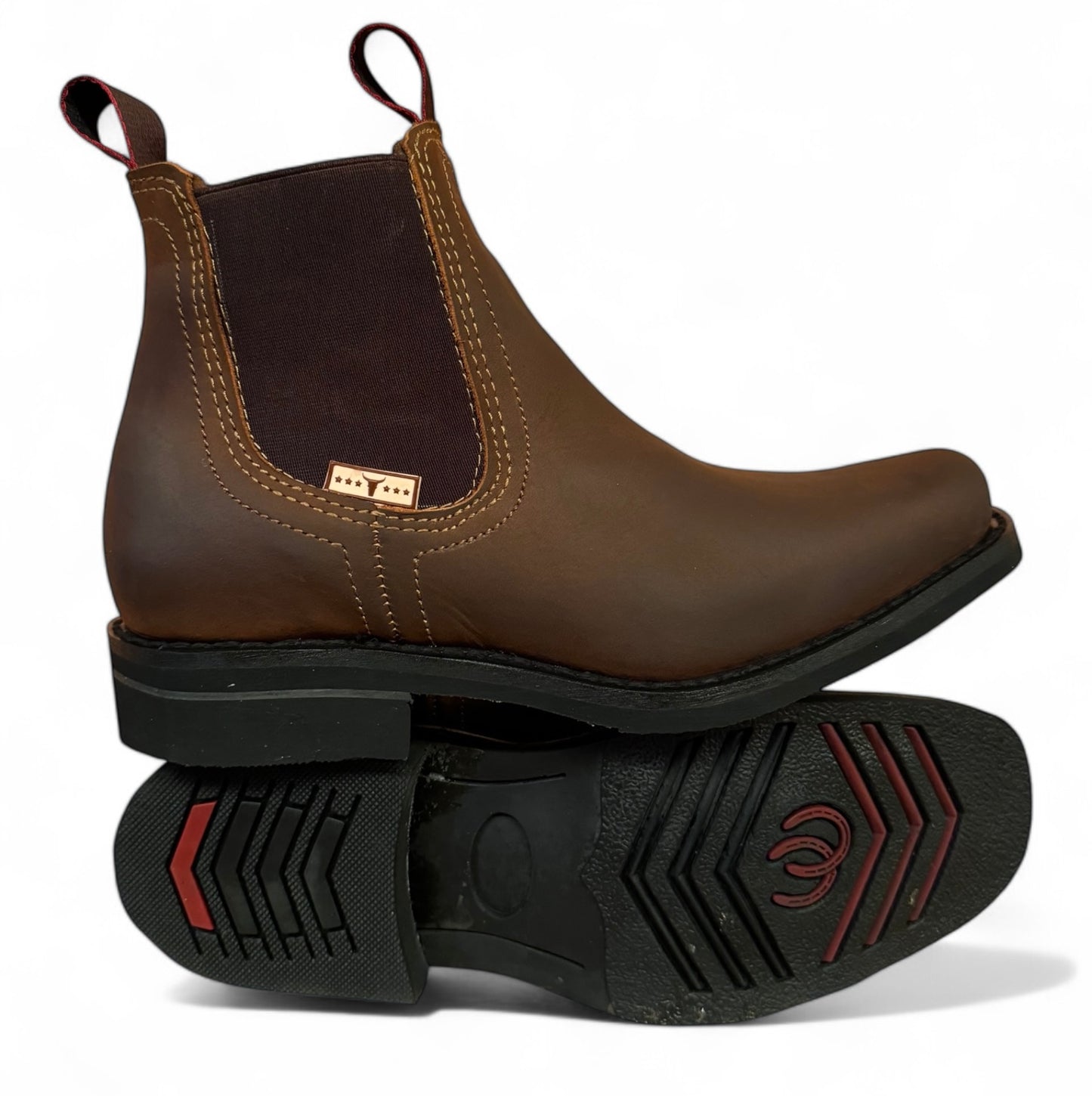 Bota Estilo Vaquero Rodeo Piel Caballero Elegante De Vestir