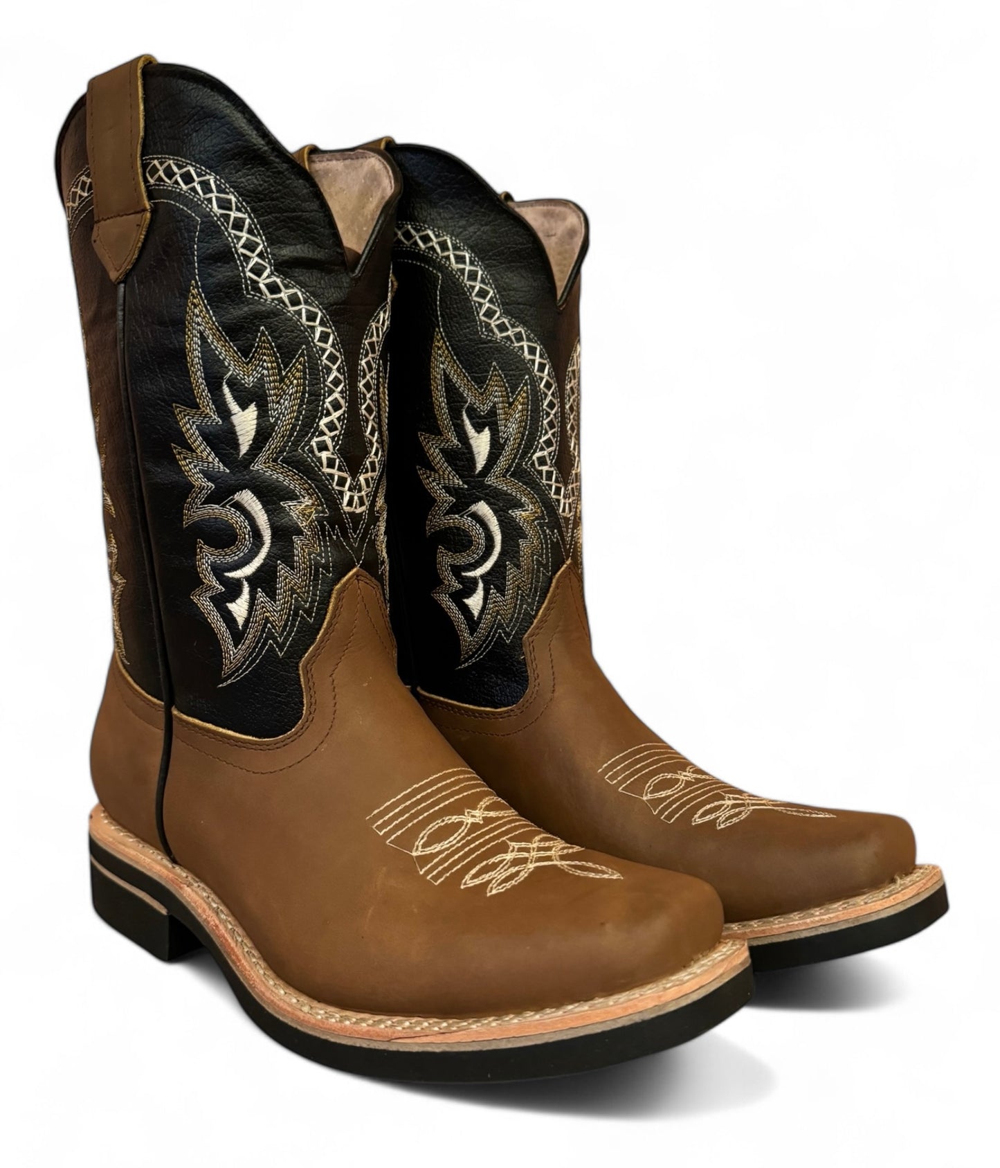 Bota Vaquera Rodeo Elegante Caballero Calidad Piel Texanas