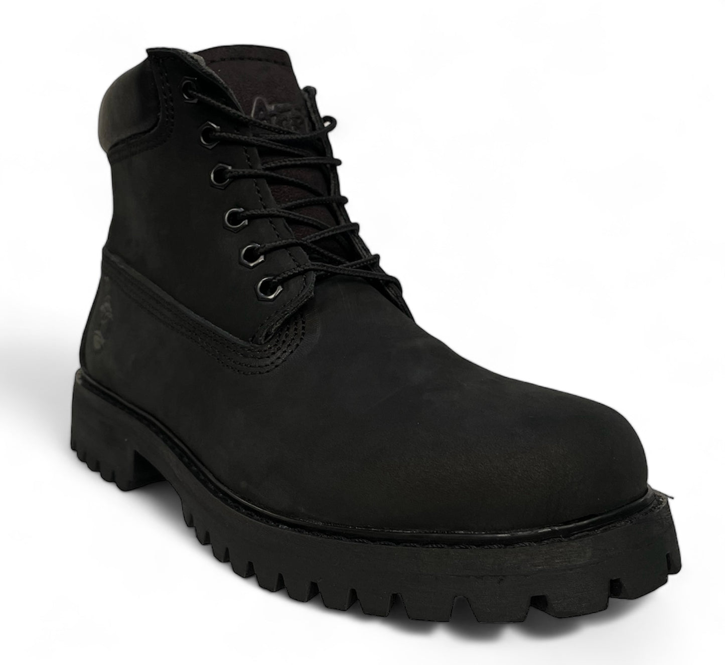 Bota Estilo Timberland Color Negro Uso Casual Uso Rudo Piel%