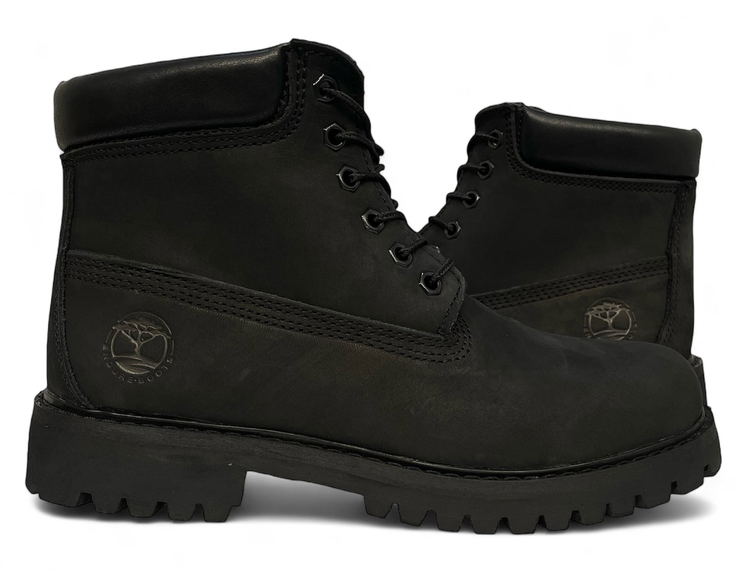 Bota Estilo Timberland Color Negro Uso Casual Uso Rudo Piel%