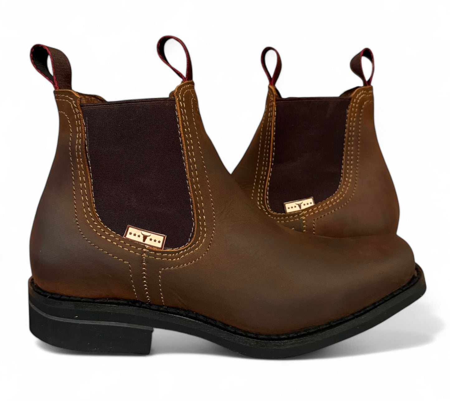 Bota Estilo Vaquero Rodeo Piel Caballero Elegante De Vestir