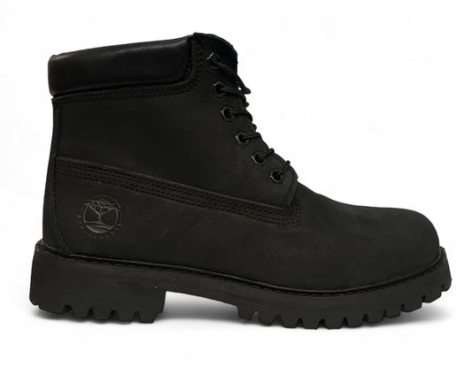 Bota Estilo Timberland Color Negro Uso Casual Uso Rudo Piel%