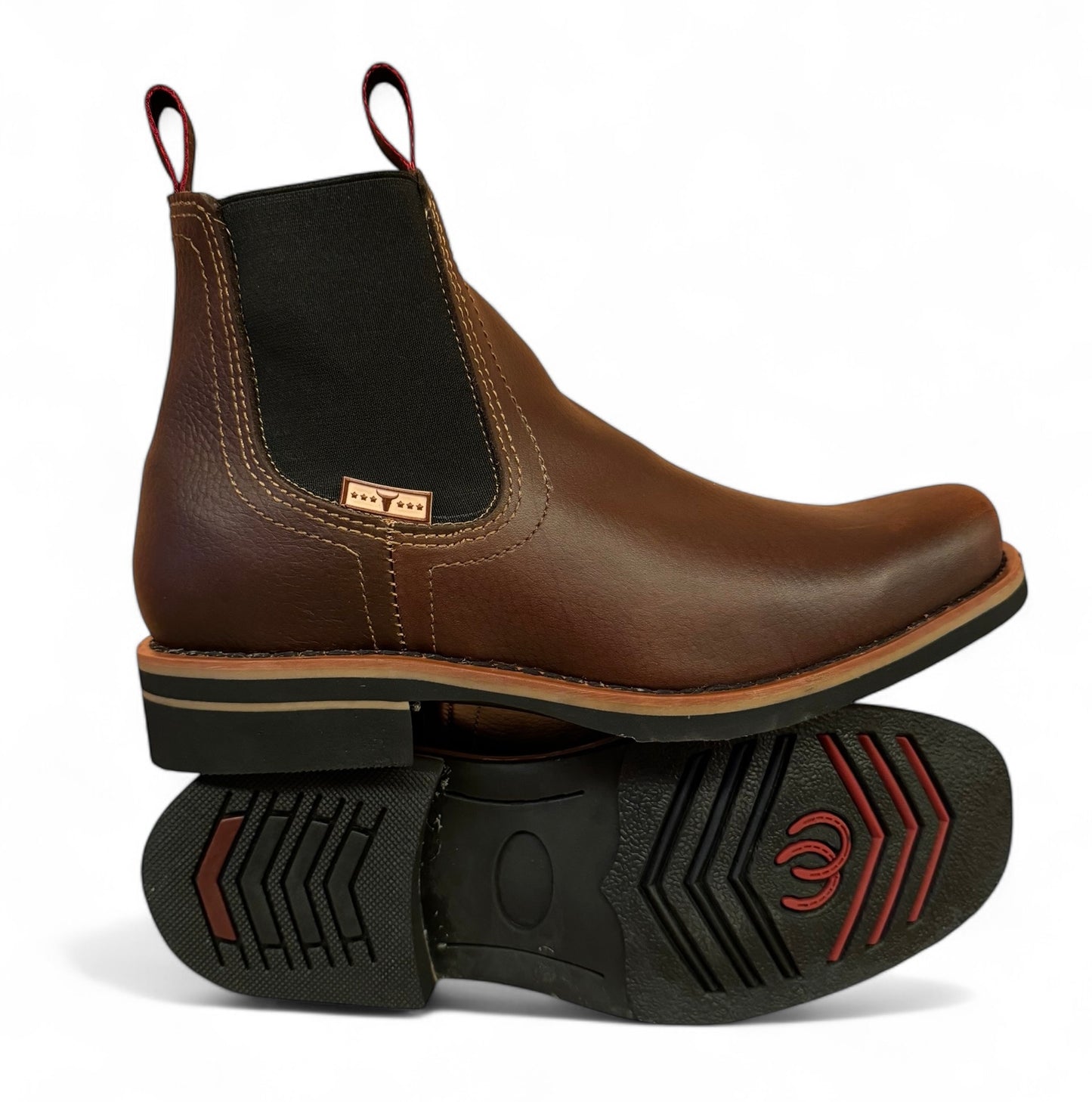 Bota Estilo Vaquero Rodeo Piel Caballero Elegante De Vestir