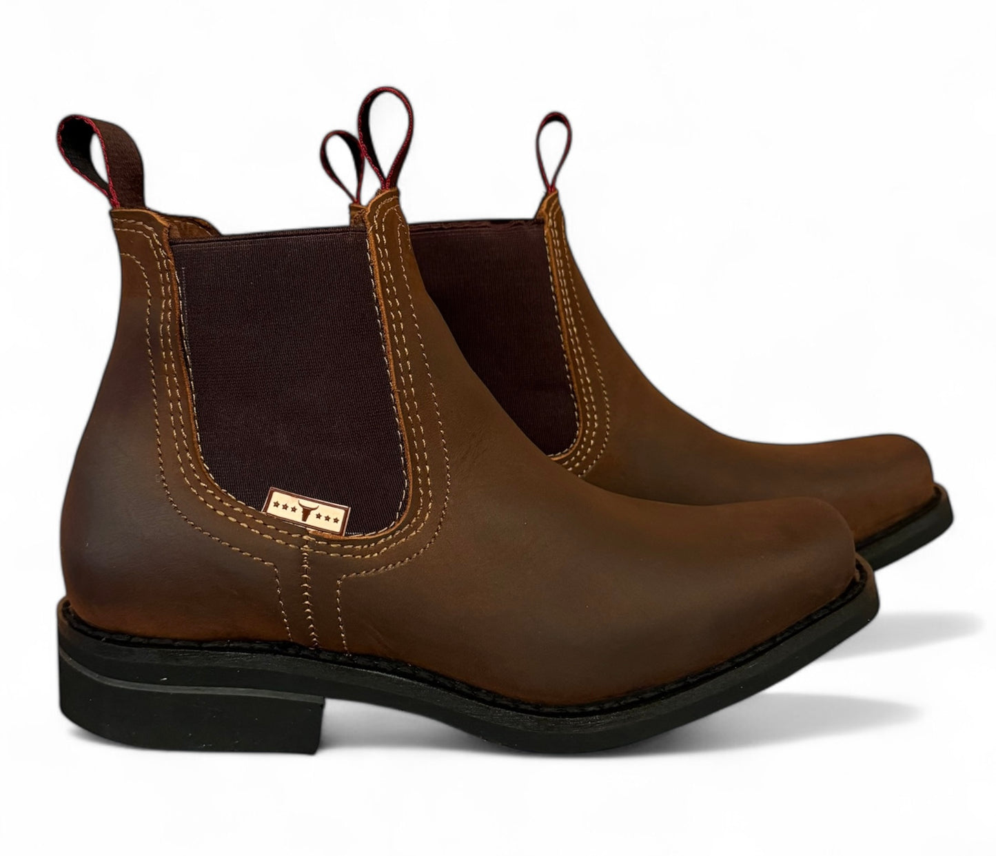 Bota Estilo Vaquero Rodeo Piel Caballero Elegante De Vestir