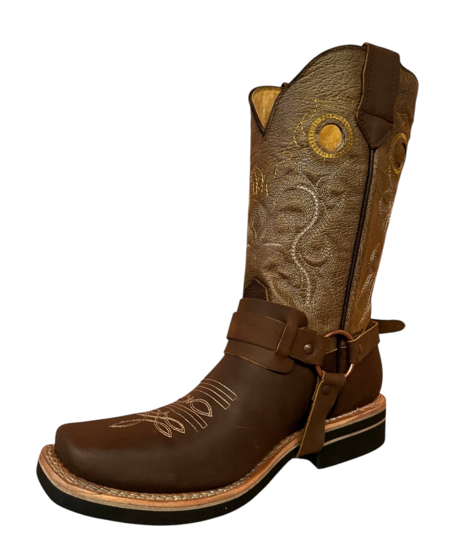 Bota Caballero Rodeo Vaquera En Piel Texanas Elegante Estilo