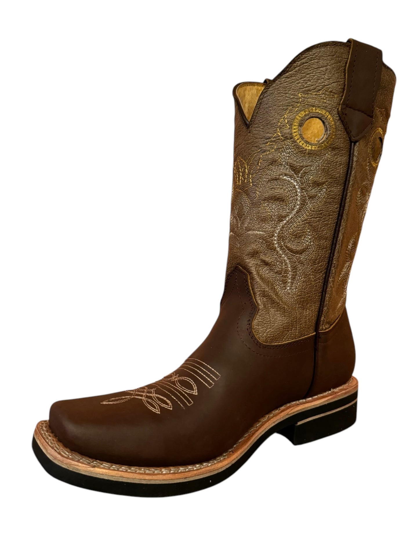 Bota Vaquera Rodeo Elegante Caballero Calidad Piel Texanas