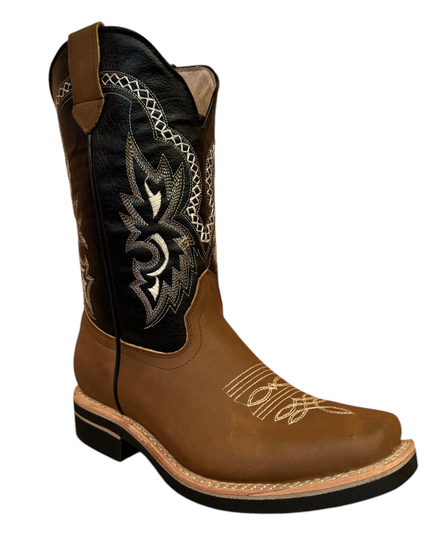 Bota Vaquera Rodeo Elegante Caballero Calidad Piel Texanas