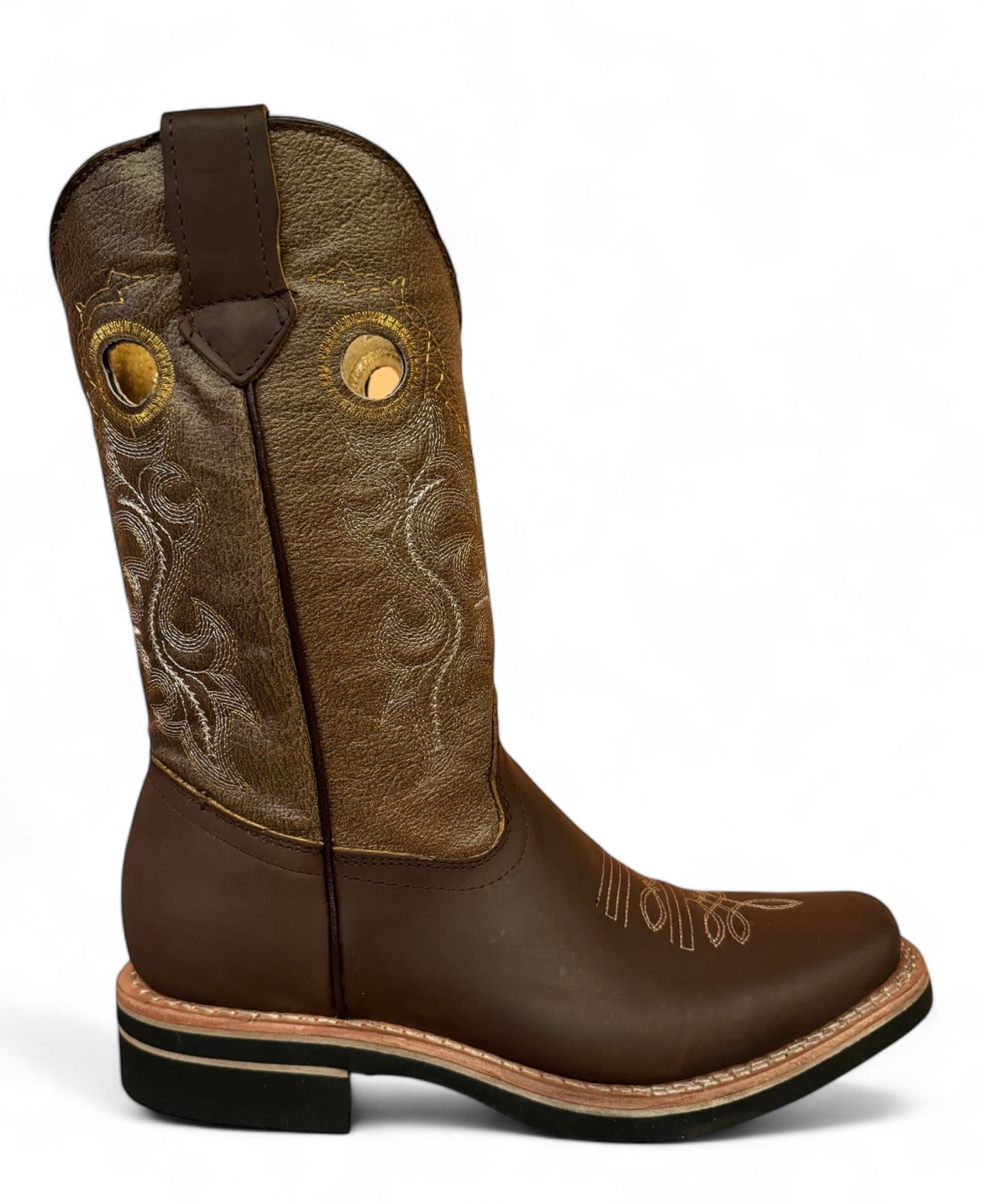 Bota Vaquera Rodeo Elegante Caballero Calidad Piel Texanas