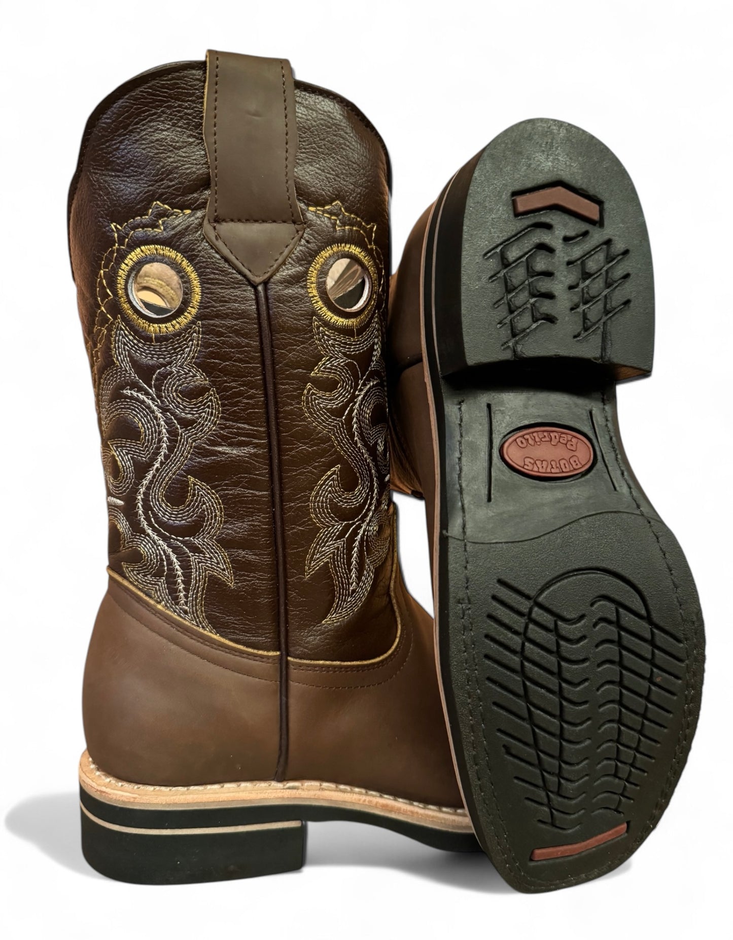 Bota Vaquera Rodeo Elegante Caballero Calidad Piel Texanas