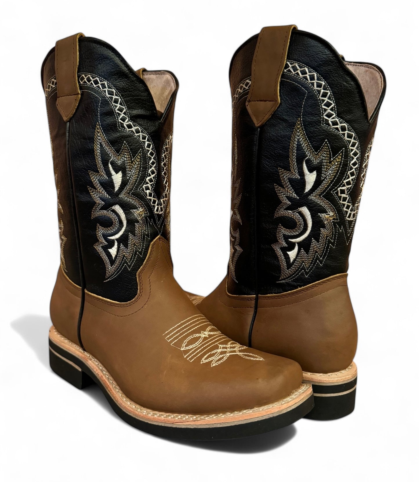 Bota Vaquera Rodeo Elegante Caballero Calidad Piel Texanas