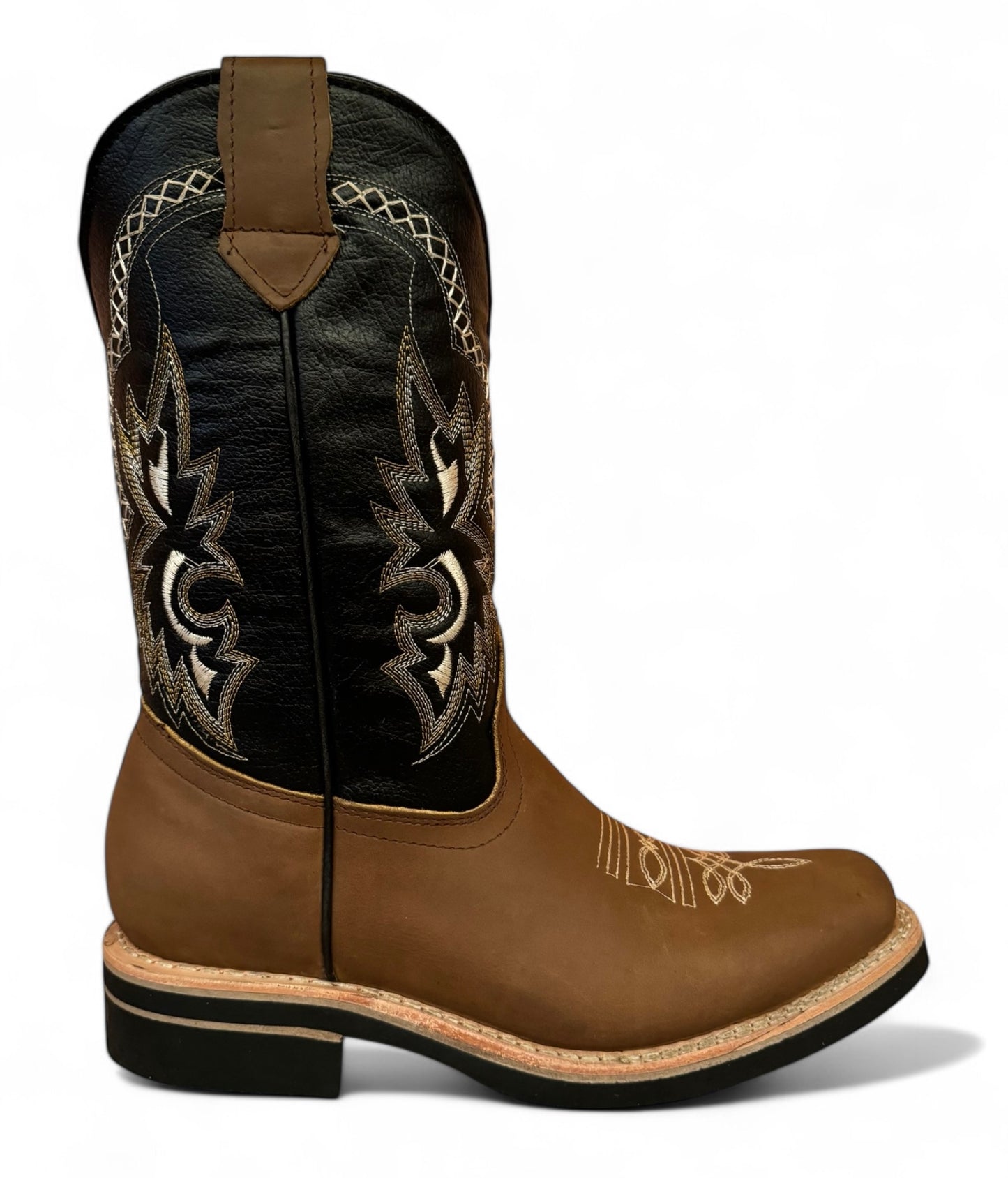 Bota Vaquera Rodeo Elegante Caballero Calidad Piel Texanas