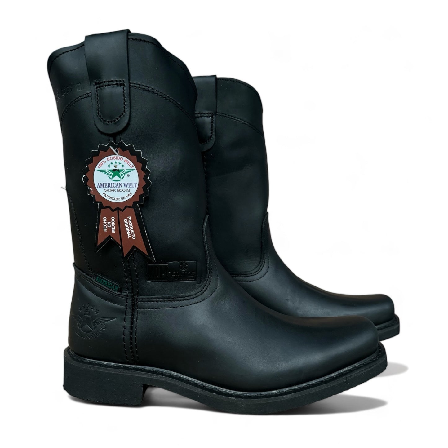 botas american welt cosido goodyear welt piel selecta corte vacuno motocicleta