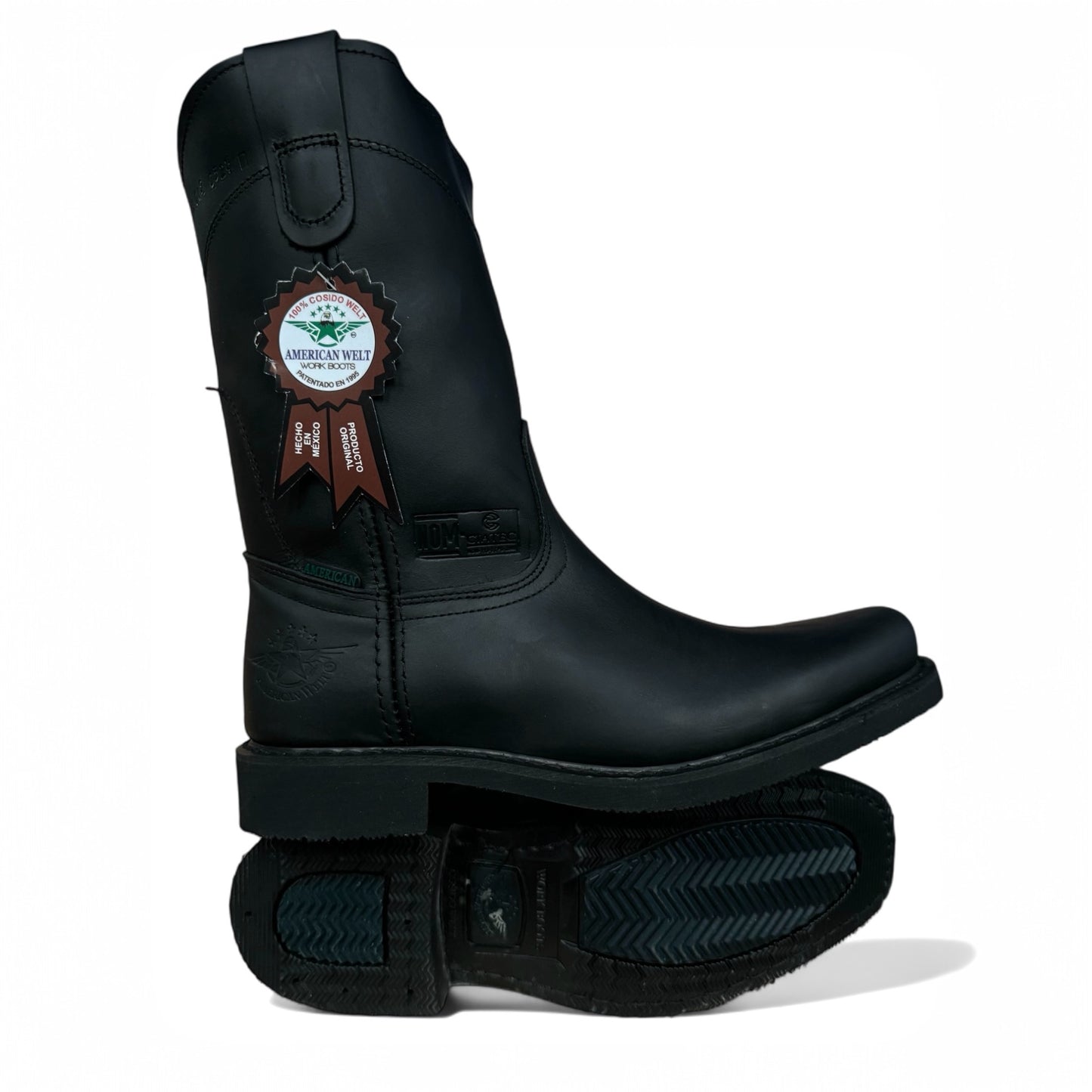 botas american welt cosido goodyear welt piel selecta corte vacuno motocicleta